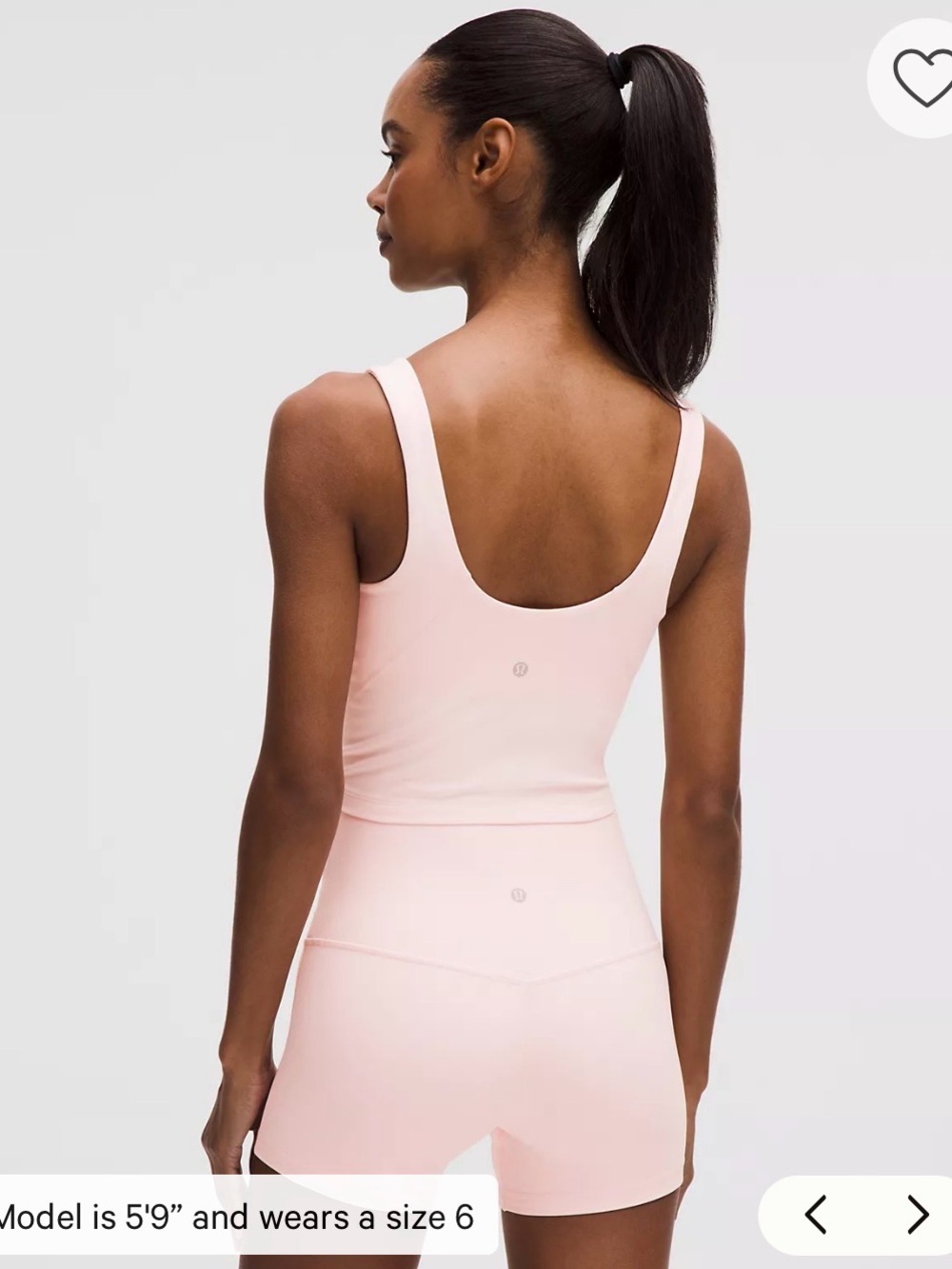 Lululemon Align Crop Tank Top Soft Pink Size 6 EUC - Picture 2 of 8